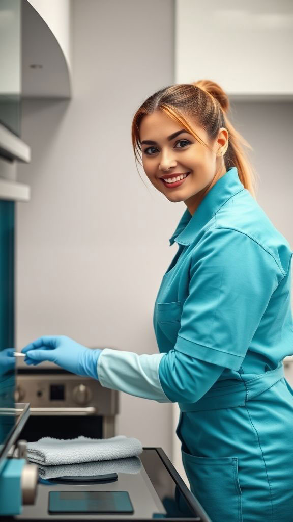 vacate-cleaning-Harry-Broom-Cleaning Female Professional vacate Cleaning company employee from Harry Broom Cleaning Rockingham WA
